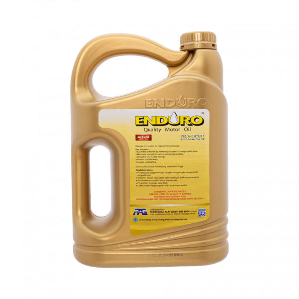 Enduro Lubricant Engine Oil Fully Synthetic SAE5W40 SN 4Liters - Image 2